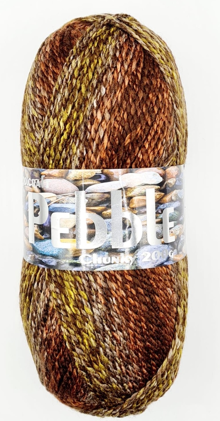 Pebble Chunky Yarn 5 x 200g Balls Nutmeg 8031 - Click Image to Close